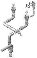 Двойной Сифон Alveus 1104729  FI-114 POP UP пентагональный