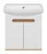 Подвесная тумба под раковину Misty Сканди 50см белый/дуб крафт золотой/антрацит