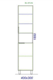 Пенал Aqwella Бриг Br.05.04/Gray