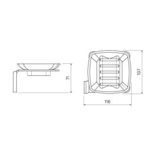 Мыльница IDDIS Slide подвесная чёрный матовый SLIBSG0i42