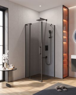 Душевой уголок CEZARES SLIDER-AH-1-80-80/90-GRIGIO-NERO