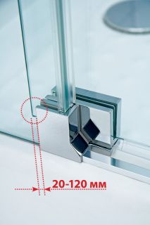 Душевой уголок CEZARES SLIDER-R-2-90/100-GRIGIO-Cr