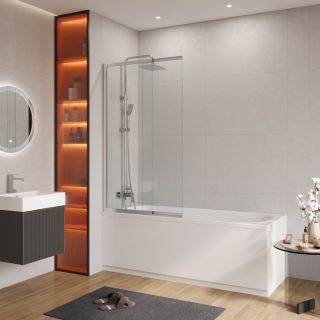 Душевая шторка на ванну CEZARES SLIDER-VF-11-80/150-C-Cr хром