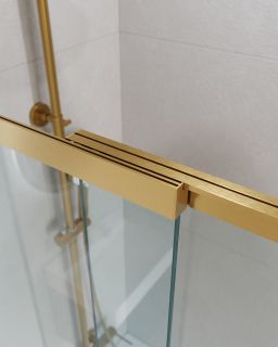 Шторка на ванну CEZARES SLIDER-VF-11-90/150-C-BORO брашированное золото