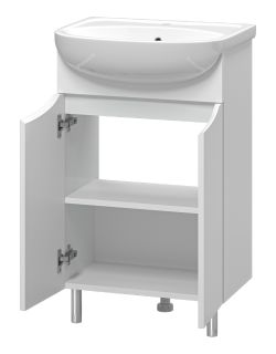 Напольная тумба под раковину Misty Смайл 50см белый