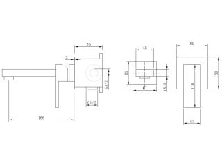 Встраиваемый смеситель для раковины ABBER Daheim матовое золото AF8212G