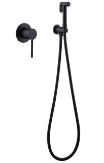 Гигиенический душ ABBER Emotion AF8825B со смесителем чёрный матовый