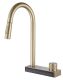 Смеситель для кухни ABBER Wasser Kreis AF8114G с выдвижной лейкой золото матовое