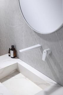 Встраиваемый смеситель для раковины ABBER Zeitlos AF8912W белый