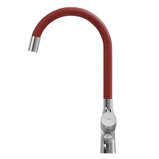 Смеситель для кухни Kohr FLY 1LN020201CPE-0000A красный/хром