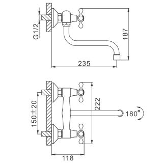 Смеситель для кухни Frap F4608 хром