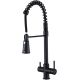 Смеситель для кухни Gappo G4398-66 с гибким выдвижным изливом и подключением фильтра питьевой воды чёрный