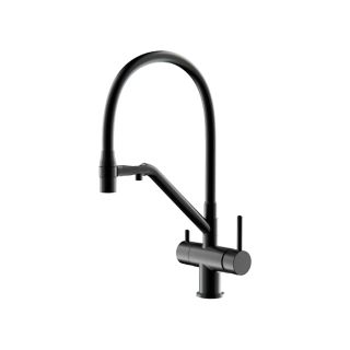 Смесители для кухни Gappo G4398-86 под фильтр с гибким изливом чёрный