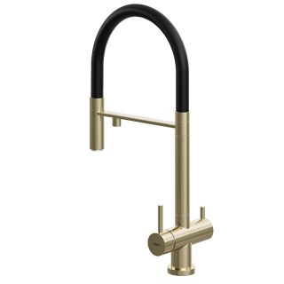 Смеситель для кухни Kohr Berga Series 1LQ180251BG-0000A брашированное золото/чёрный