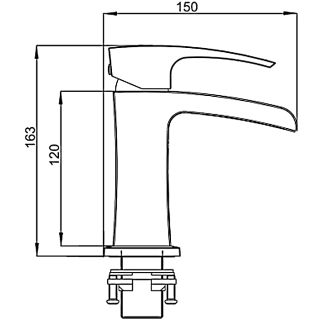Смеситель для раковины Gappo G1007-20 хром