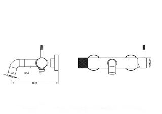 Смеситель для ванны Boheme Uno хром 463-CR