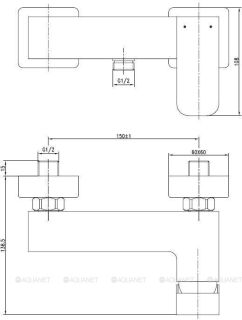 Смеситель для душа Aquanet Cubic SD90447 187231 хром