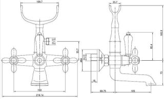Смеситель для ванны с душем Aquanet Opera SD98901