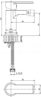 Смеситель для биде Cersanit Brasko 63023 хром
