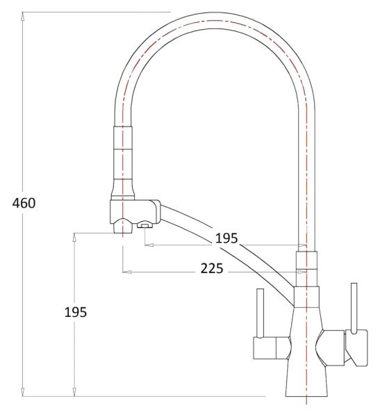 Смеситель для кухни ZORG Sanitary ZR 338-8 YF