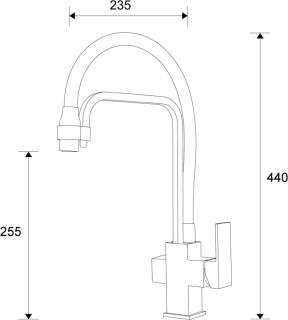 Смеситель для кухни ZORG Sanitary ZR 341-8 YF WHITE
