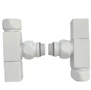 Вентили запорные Energy SG01CH0405/2WHITE угловой квадрат белый матовый