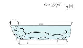 Ванна из искусственного камня Salini Sofia Corner R S-Sense 102514G 170x85см белый глянцевый