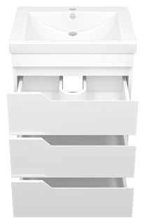 Напольная тумба под раковину Misty Софт 60см белый