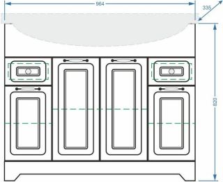 Тумба под раковину Stella Polar Кармела 100см ольха белая SP-00000176
