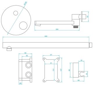 Душевая система RGW Shower Panels SP-55B чёрный 51140855-04