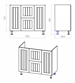 Напольная тумба под раковину Misty Спарта 100см белый