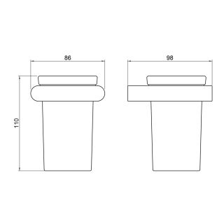 Стакан для зубных щёток Timo Luiro 18433/17 золото матовое