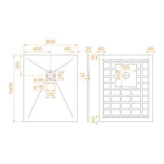 Душевой поддон RGW STONE TRAY-G 14152810-02-11 80x100 см графит