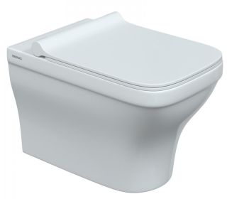 Подвесной унитаз Berges Strati белый 082132 сиденье Strati SO микролифт быстросъёмное