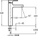Смеситель для раковины Jacob Delafon STRAYT E98340-CP высокий без донного клапана