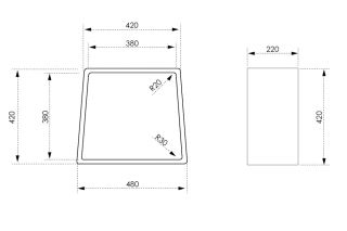 Стульчик для ванной ABBER Stein AS1638MB чёрный матовый