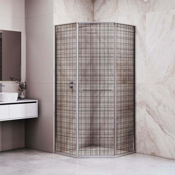 Душевой уголок RGW SV-82 "L" 33328299-241L 90x90 см хром