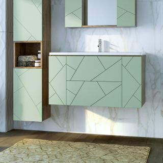 Тумба под раковину Бриклаер Кристалл 4627125417139 100 см фисташковый