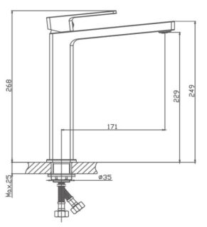 Смеситель для раковины Haiba HB11615 хром