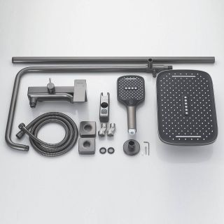 Душевая стойка Shevanik S4036T оружейная сталь