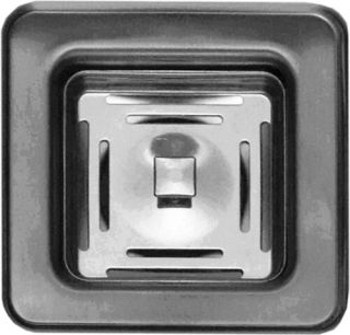 Выпуск для мойки Alveus 1127153 квадратный с вертикальным переливом POP UP ANTHRACITE