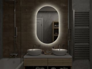 Зеркало с подсветкой Misty Титавин 65см белый