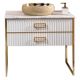 Тумба под раковину Armadi Art Monaco 80см белый/золото 867-080-WG