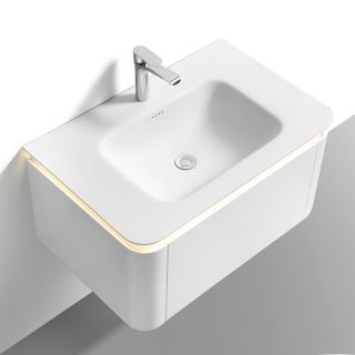 Тумба с раковиной Black&White Universe 925900 90 см молочный белый матовый