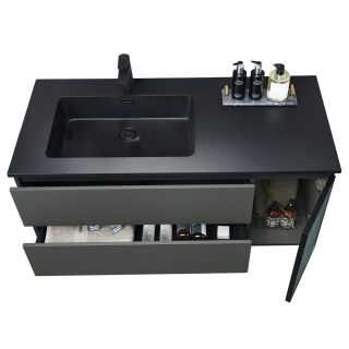 Тумба с раковиной Orans BC-2055-1200L 2055120L 120 см тёмно-серый матовый