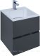 Тумба под раковину Aquanet Алвита 243662 50 см серый антрацит
