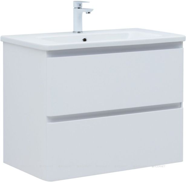 Тумба под раковину Aquanet Эмбер 330467 80 см белый матовый