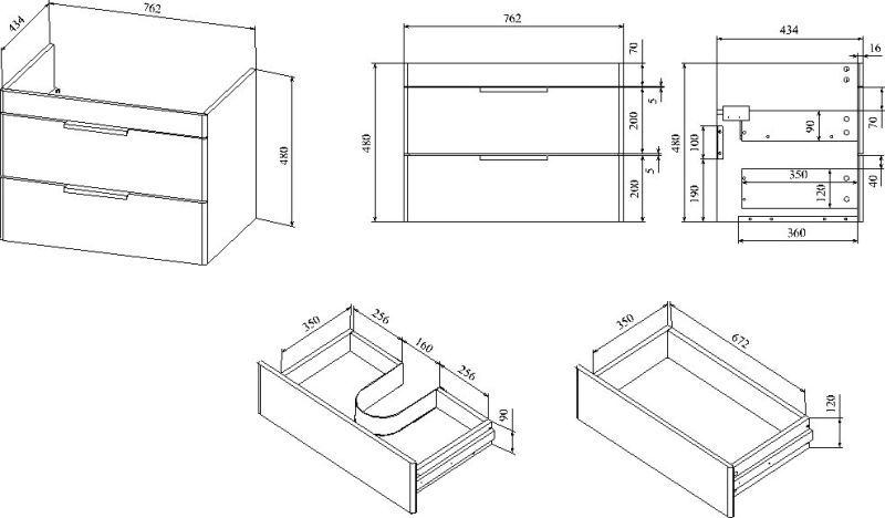 Тумба для комплекта STWORKI Копенгаген 80 белая