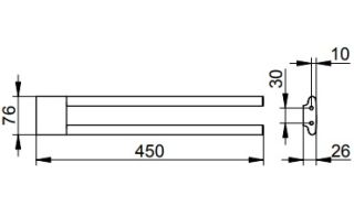 Полотенцедержатель двойной Keuco Edition 11518290000 красное золото шлифованное