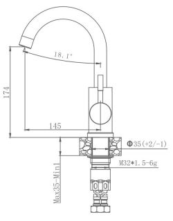 Смеситель для кухни Haiba HB72304-3 сталь